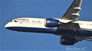 British Airways Boeing 787-9 (G-ZBKD) takeoff from LHR/EGLL (London - Heathrow) RWY 27R