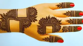 Very Easy Quick Mehndi Design | Pretty Henna Design For Back Hand | Gol Tikki Mehndi Design 