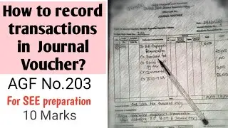 How to record transactions in Journal Voucher format?||Class 10/SEE/Watch before Exam & get 10 marks