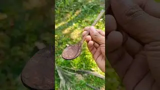 How to make a spoon with a coconut shell |DIY| #shorts