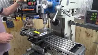 Machining an aluminium bracket using the Hafco HM 54GV mill to support a servo motor part 4