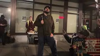 Nick Sortor vs. a leftist protestor @realNickSortor 