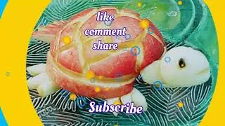 How to make Turtle from Apple / Fruit carving