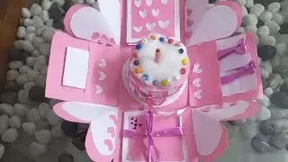How to make explosion Box / birthday greeting box / EXPLOSION BOX.