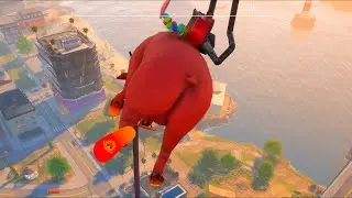 🐷 Red Pig Chaos! Epic Ragdolls & Funny Moments in Goat Simulator 3 (4K)