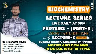 Proteins | Part-5 | Motifs and Domains | Biochemistry Lecture-8 | CSIR NET LifeScience June-2025