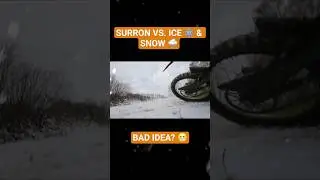 Surron vs. Winter - #surron #lightbee #emotorcycle #funny #crash