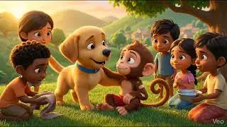 Cartoon video # cartoon video for children # dog and monkey friendship video 