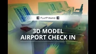 3D Model Airport Check In Review