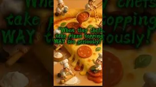 Tiny Chefs Launch Pizza Toppings Like Cannons! 🍕😂 #Shorts