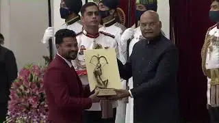 President Kovind confers Arjuna Award, 2021 on Shri Birendra Lakra