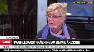 Almedalen 2017: Jimmie &Aring;kesson F&ouml;rnedrar Lena Melin