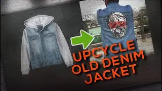 HOW TO UPCYCLED OLD DENIM JACKET  ! PATCH ATTACHING