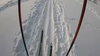 Lang skitur p&aring; 1,3 mil, fra Saupstad   gran&aring;sen