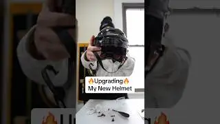 Upgrading my new helmet! 🔥  #hockey #icehockey #hockeygear #warriorPartner