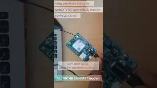 Our board with A7670C works with Reliance Jio LTE network bands B3, B5, B40. #shorts