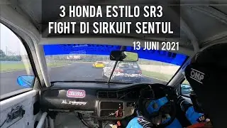 3 Honda Estilo Fight di Sirkuit Sentul - ISSOM Round 2, 2021 - STC Race 1