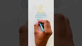 Milk bottle sketch 🍼 | how to draw baby milk bottle drawing ￼#bottle #jakhuillusion #milk #baby