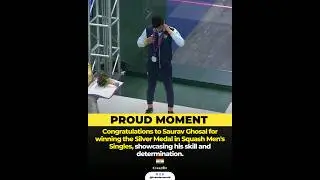 Saurav Ghosal Shines with Silver in Squash Men's Singles 🥈#trending #asiangames2023 #squash