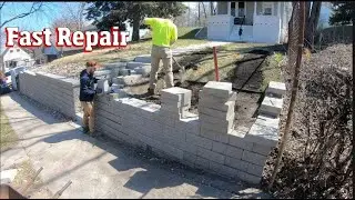 Prt 1: Retaining wall blows out -fast Repair