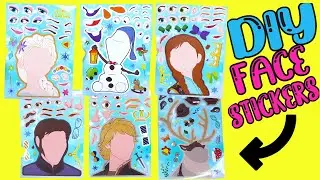 Disney Frozen DIY Silly Face Stickers with Elsa, Anna, Olaf, Sven Dolls