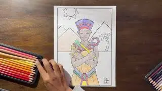 Black History Coloring Pages &bull; Egyptian Queen