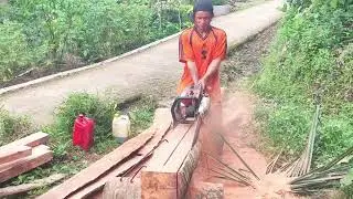 Manual Wood Cutting Skills in the Village #RuralAgriculture #TraditionalFarming