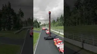 Mummy Lightning McQueen vs GIANT Hammer! Spooky Smash #beamngdrive #shorts #mcqueen