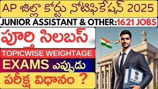 AP High Court Notification Complete Syllabus|Exam Pattern| Topicwise weightage