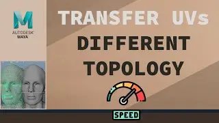 TRANSFER UV between two meshes DIFFERENT TOPOLOGY SAME SHAPE - MAYA