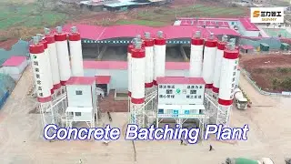 engineering & construction machinery hzs120 fixed concrete batching plant concrete mixing plant
