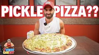 THIS EITHER GENUIS OR A CRIME AGAINST PIZZA?! | BI'S & TRI'S WITH A SIDE OF PICKLE PIZZA