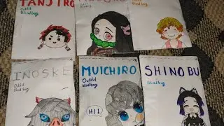 #tanjiro#nezuko#zenitsu#inosuke#muichiro#shinobu#diy#blindbag#akajutpaper