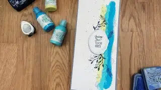 Tarjeta alargada con pintura