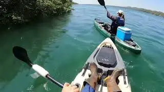 Atravessando o Rio Paran&aacute; de Caiaque - Porto Floresta-PR