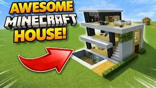 BUILD A MODERN 3-FLOOR HOUSE WITH A POOL | MINECRAFT