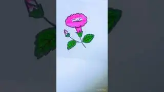 Easy Drawing Flower ❤️🥰 #drawing #shortsfeed #drawingtutorial #youtube #howtodraw #art