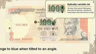 How to Identify Fake Rs 1000 Rupee Notes