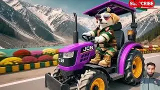 JCB Wala Dog 🐶 | Desi Swag in Kashmir 🇮🇳❄️ | Cutest Army Style JCB Ride Ever!&rdquo;