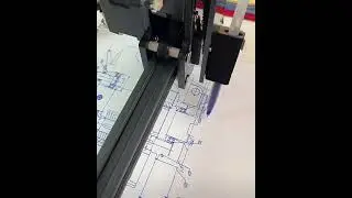 This machine draws like an engineer&rsquo;s hand!🖊️📐 Old-school CAD plotter still doing clean work!