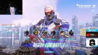Overwatch C9 Surefour Playing Top Ranked Game As Genji & Soldier 76 On Hanamura