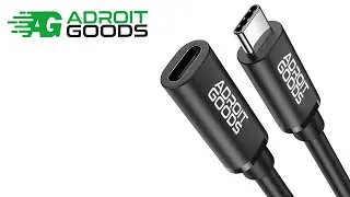 AdroitGoods Usb-C Extension Cable - 10Gbps - Female to Male adapter - 5 Meters - Black