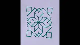 Easy and simple muggulu design/Kolam/Pullikolam #ytshorts #rangoli #muggulu.