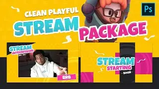 Creating a Clean Fall Guys Stream Package in Photoshop (Playful Pattern)