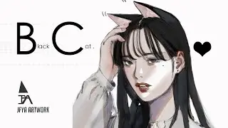 【JFYA】Photoshop Speedpaint black cat / 黑貓