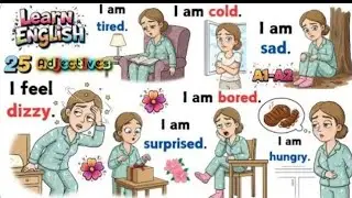 📒Learn & Speak English With Fun | 25 Easy Adjectives for Beginners (A1-A2)🔥 