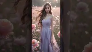 She Walked Through a Rose Meadow Like a Dream 🌸,  Peace in Motion #peace #amazing #fantasy #shorts