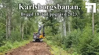 Karlsborgsbanan byggdes 1876, grävdes upp 2023.