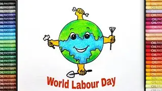World Labour Day Drawing Easy | Labour Day Poster Drawing | International Labour Day Drawing