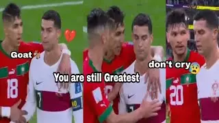 Cristiano Ronaldo Cried 😭 Morocco Players show love & Respects to him👏🇵🇹💔|#cr7 #cr7cried#cr7fans
